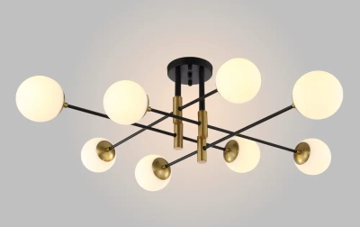 Светильник потолочный Crystal Lux FIDEL PL8 BLACK 0630/106