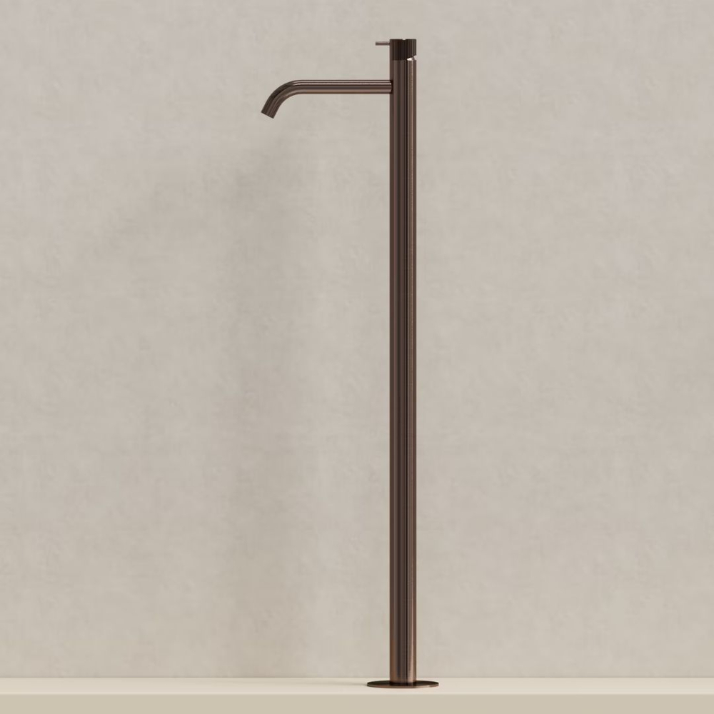 Внешняя часть напольного смесителя для раковины HAPA Y35 (цвет - никель матовый BN) Y35.0008.PEX.BN