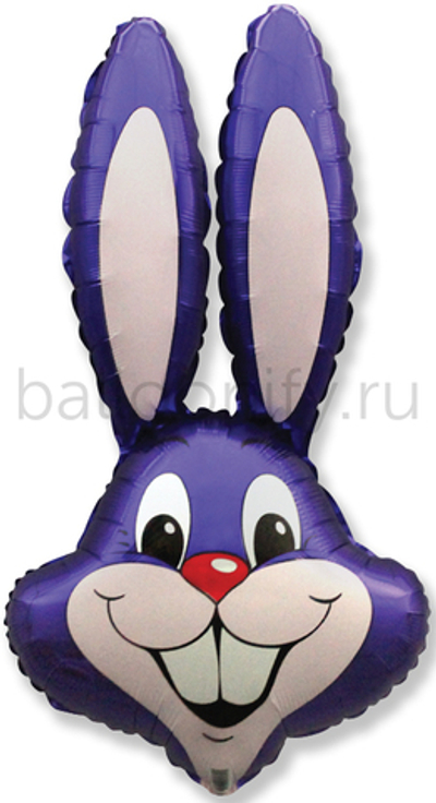 Шар (35''/89 см) Фигура, Заяц, Фиолетовый, 1 шт.