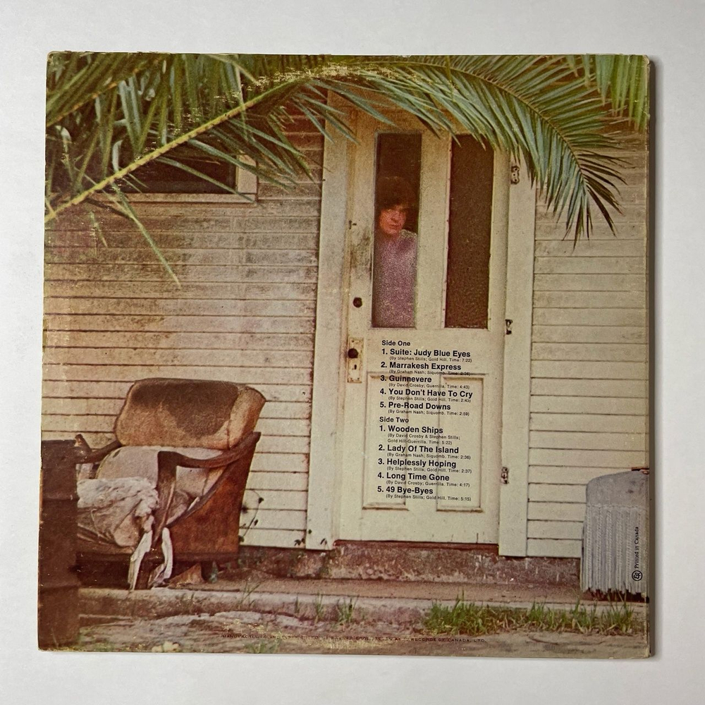 Винтажная виниловая пластинка LP Crosby, Stills and Nash (Canada 1969)