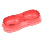 HOMECAT Миска пластиковая двойная для кошек, 28*12,5*5 см, 2*300 мл
