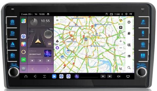 Магнитола для AUDI A3 2003-2012 - Kuberg OL-9968 (кнопки и крутилки), Android 13, Быстрая, CarPlay, 4G SIM-слот