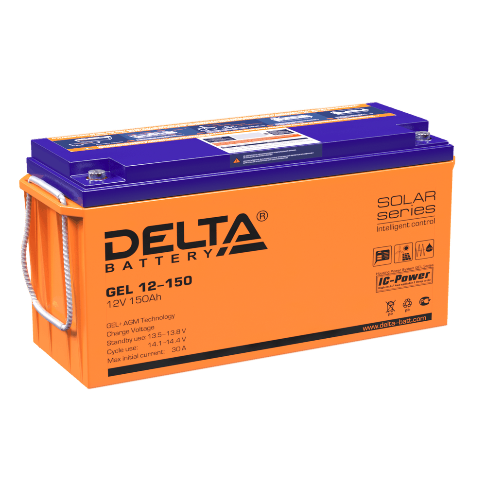 Аккумулятор DELTA GEL 12-150 - GEL ( 12В / 150Ач )