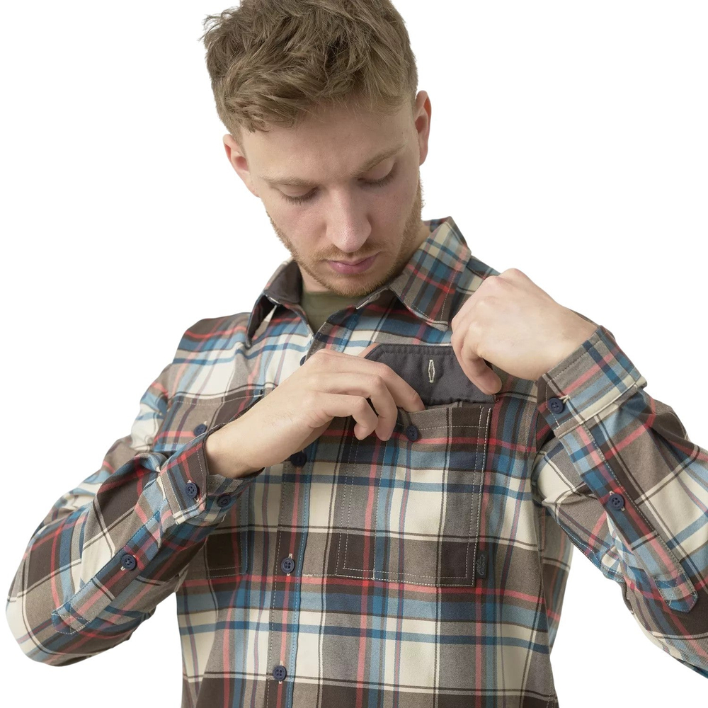Рубашка Helikon-Tex GreyMan Shirt Foggy Meadow Plaid (L/Regular, Foggy Meadow Plaid)