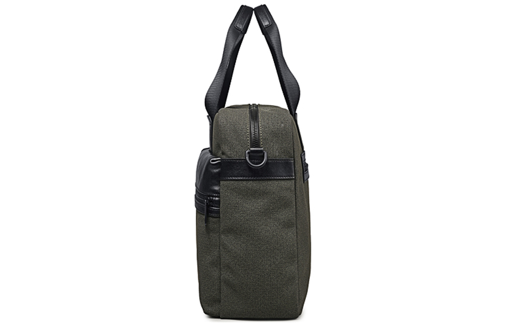 Jeep Cow Leather Laptop Bag Men"s Green