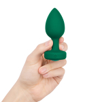 Зеленая вибрирующая втулка b-Vibe Vibrating Jewel Plug M/L BV-031-GRN