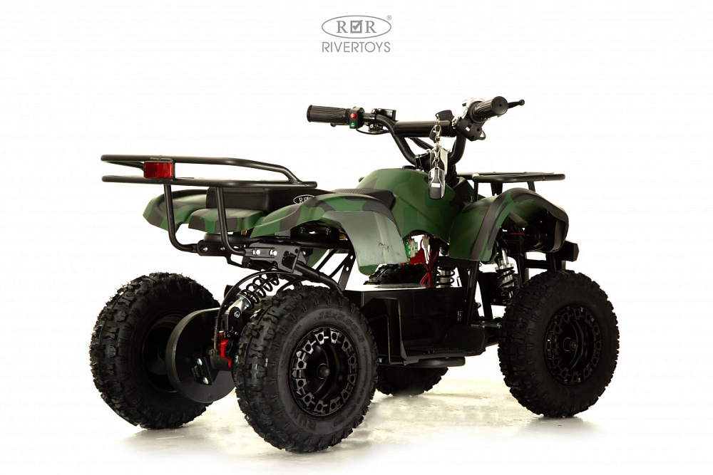 Детский электроквадроцикл RiverToys ANRI зеленый камуфляж