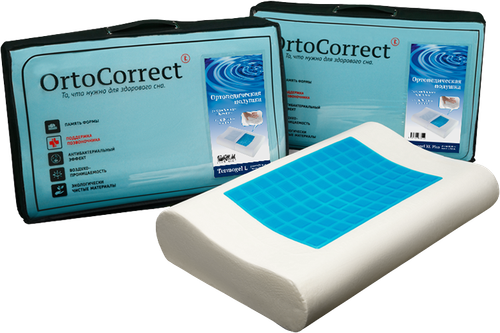 Ортопедическая подушка с охлаждающим эффектом OrtoCorrect Termogel XL PLUS