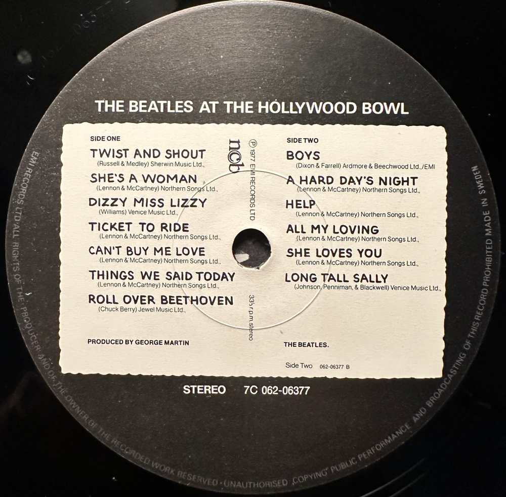 The Beatles - The Beatles At The Hollywood Bowl (Швеция 1977г.)