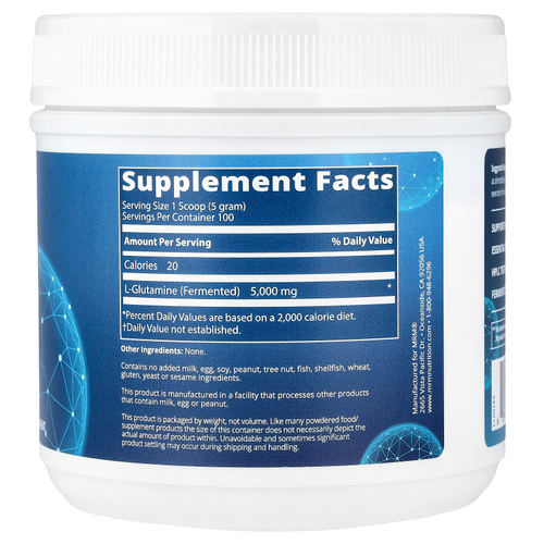 MRM Nutrition, L-глютамин 500 г (1,1 фунта)