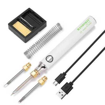 Мини USB паяльник c регулировкой мощности Handskit 8W и сменными жалами