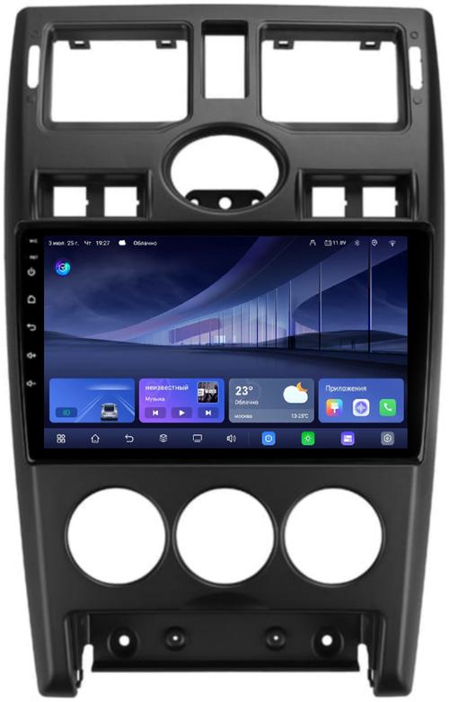 Магнитола для Lada Priora 2007-2013 (рамка черная) - Kuberg QLed, Android 14, TS105, Быстрейшая, CarPlay, SIM-слот