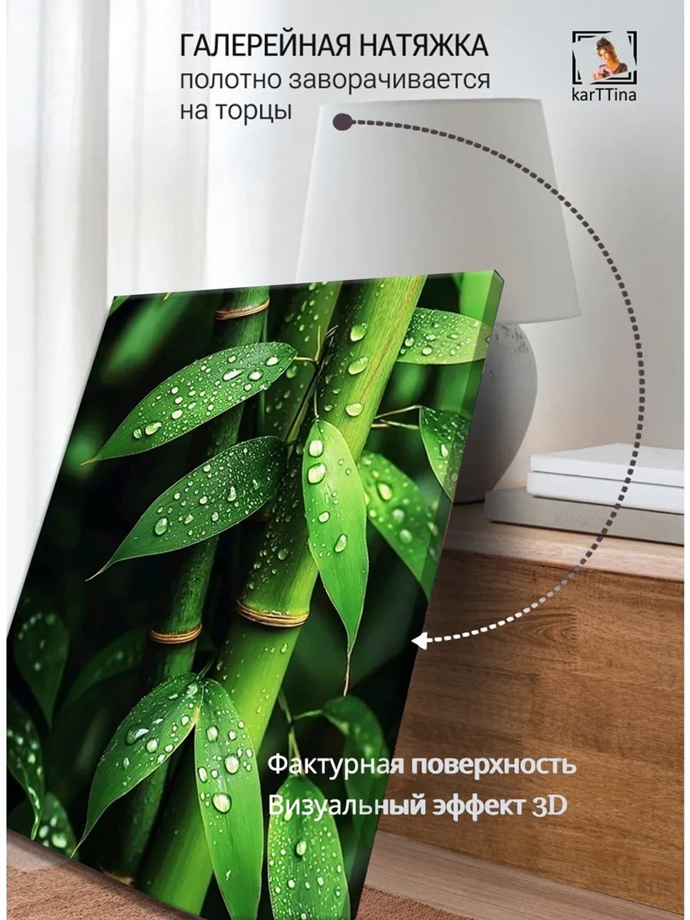 Картина "Изумрудный хаос", галерейная 50х70см 1шт.