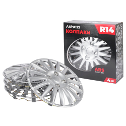 Колпаки R14 Orion 4шт (серебристые) ABS-пластик ARNEZI A0702072