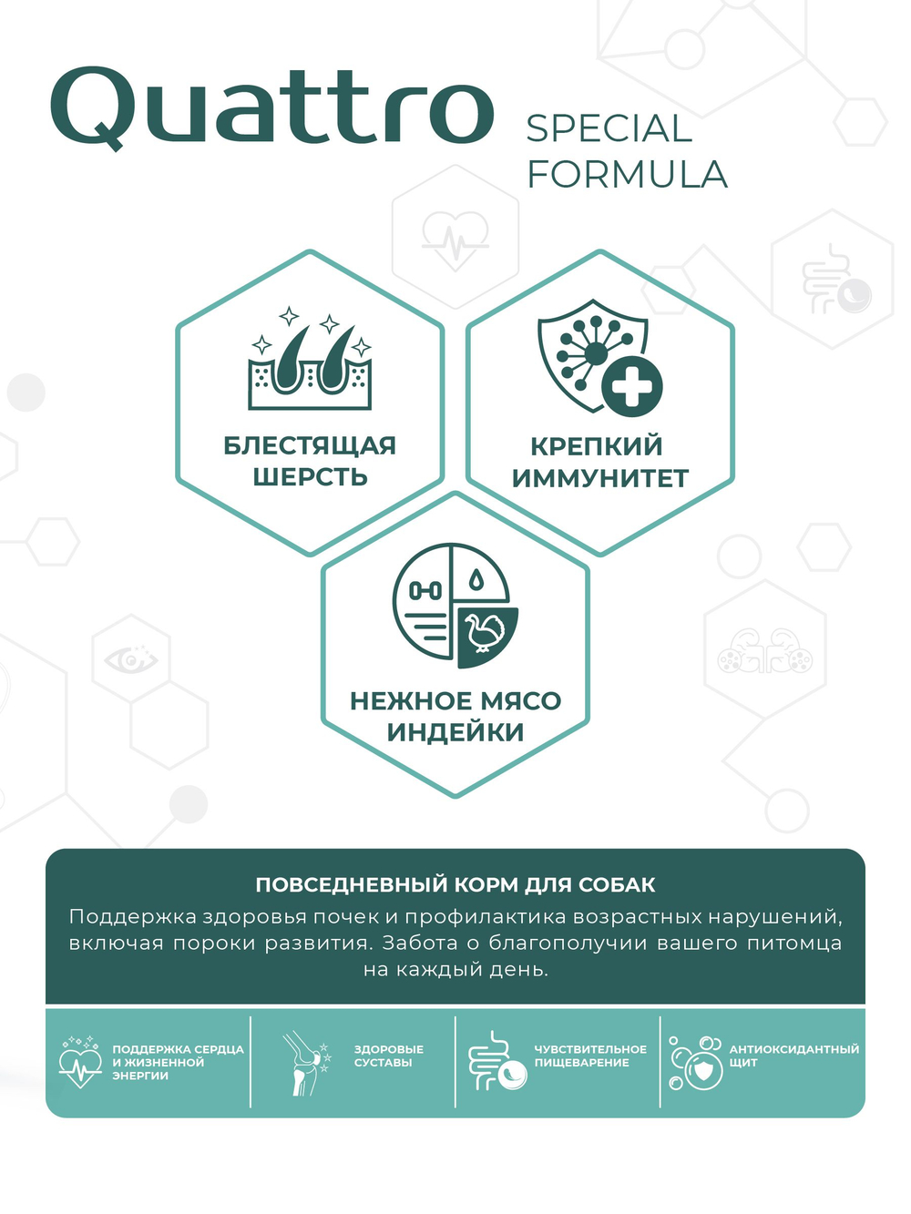 Корм для собак мелких пород SF Renal Develop, (пороки развития почек), 3 кг, QUATTRO