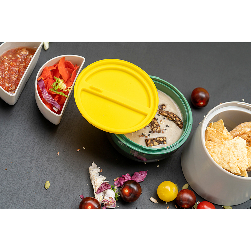 Супница 800мл Smart Solutions Meals светло-серая/зеленая