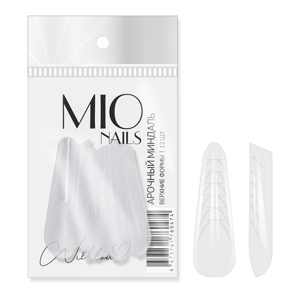 Верхние формы «Арочный миндаль» MIO Nails, 12 шт