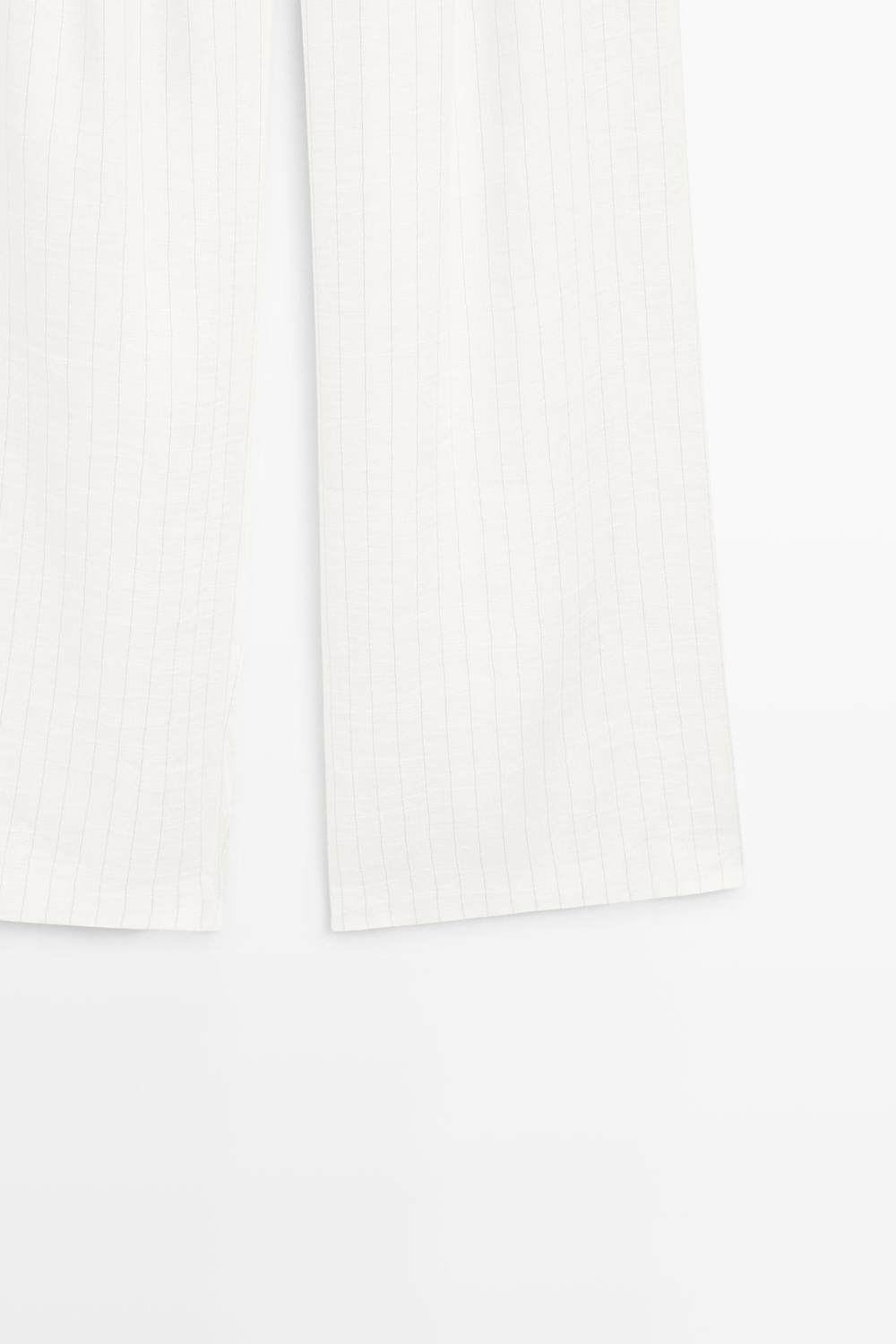 Massimo Dutti Полосатые плиссированные струящиеся брюки - STUDIO, кремовый