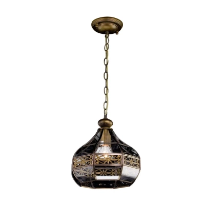 Citilux Гера-2 CL444210 Подвесной светильник витражный Бронза