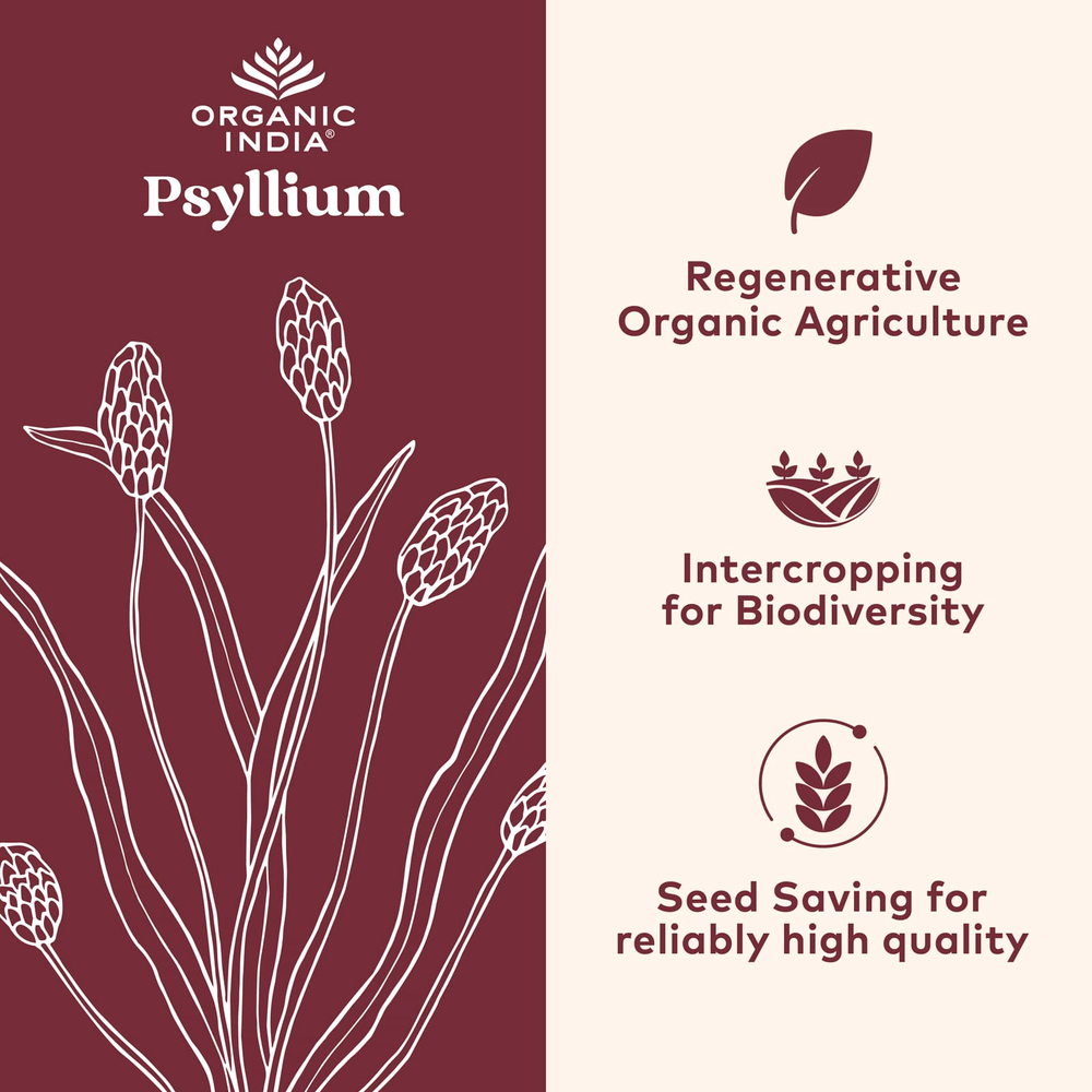 Organic India, Органическая клетчатка подорожника, 180 растительных капсул (0,52 г в капсуле)
