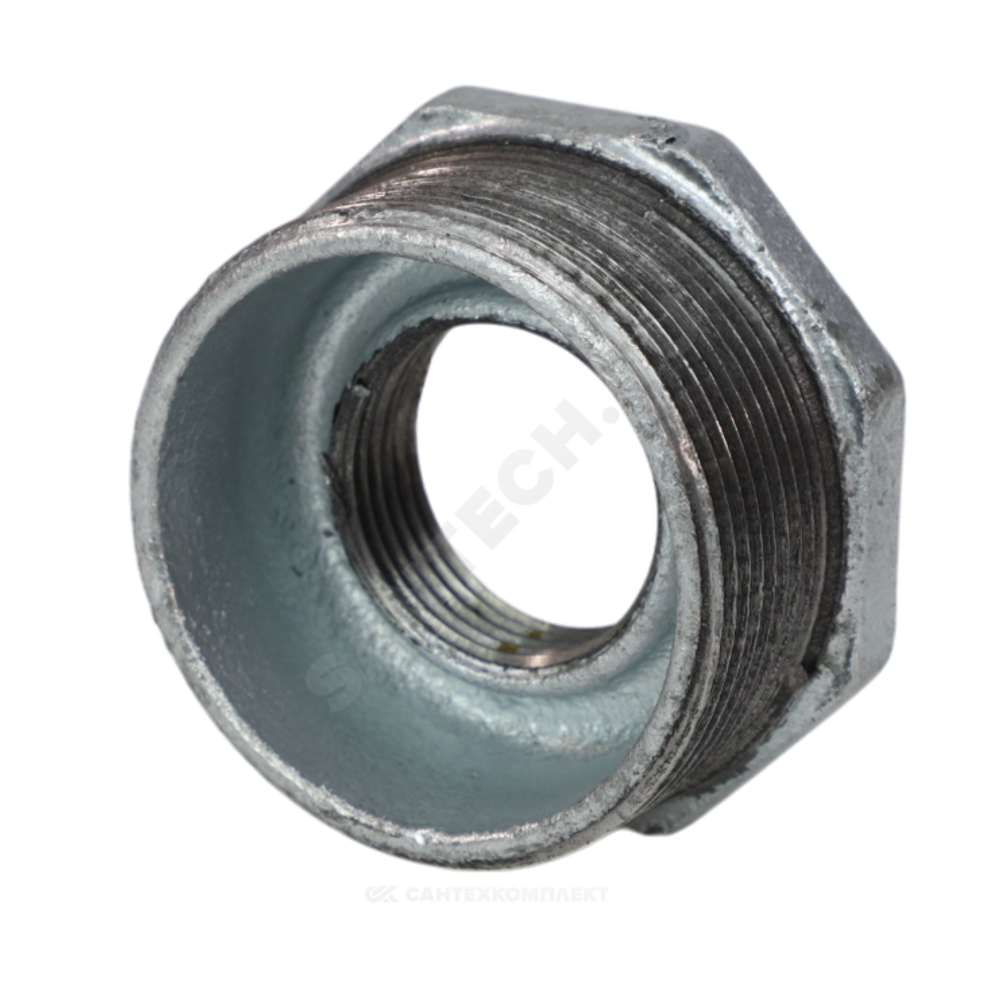 Футорка чугун оц Ду 50х40 (2"х1 1/2") НР/ВР Fittex PLUS