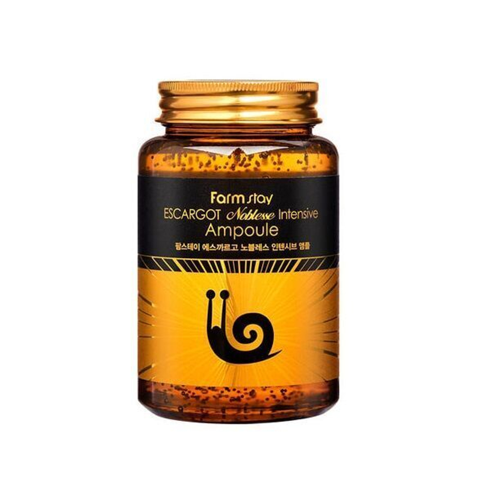 Сыворотка для лица с улиточным муцином FarmStay Escargot Noblesse Intensive Ampoule, 250мл