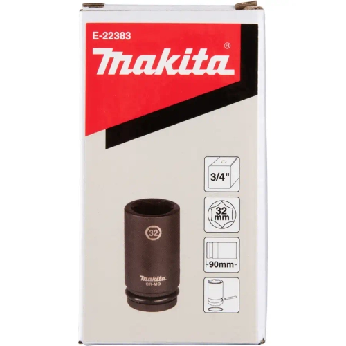 Ударная торцовая головка 32x90 мм 3/4" Makita E-22383
