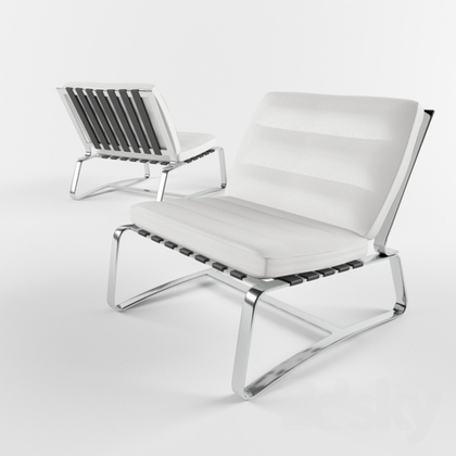 кресло delaunay armchair (кожа) (by Steel Arts)