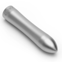 Серебристая металлическая вибропуля 12см Doxy Bullet Silver DXBLTS25