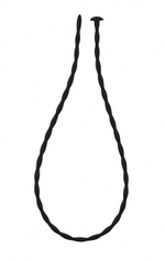 Силиконовый уретральный массажер Wavy Urethral Plug Medium (30 см , черный) (Цвет: черный)