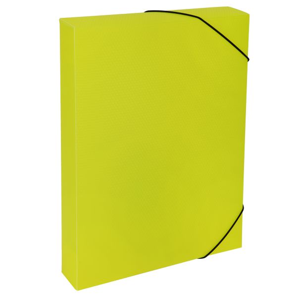 Короб архивный пластиковый 50 мм, 1 шт, Prisma neon A4 эффект 3D, желтый, Expert Complete ЕС240441009
