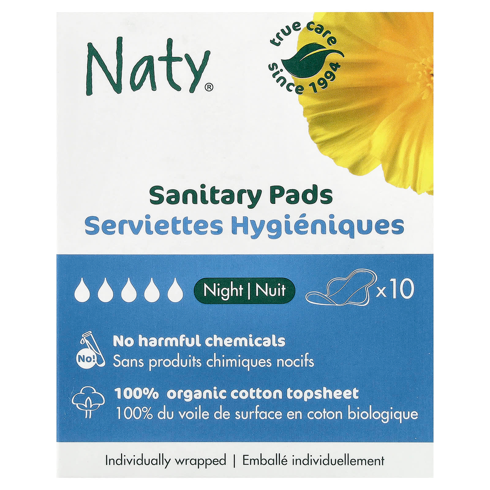 Naty, ночные салфетки, 10 шт.