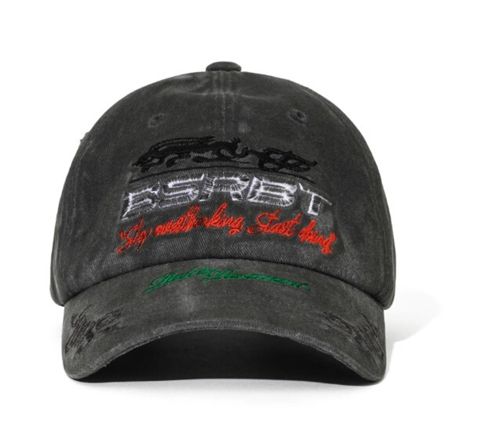 Кепка BSRabbit 3D EMBROIDERY DIRTY WASHED COTTON CAP BLACK