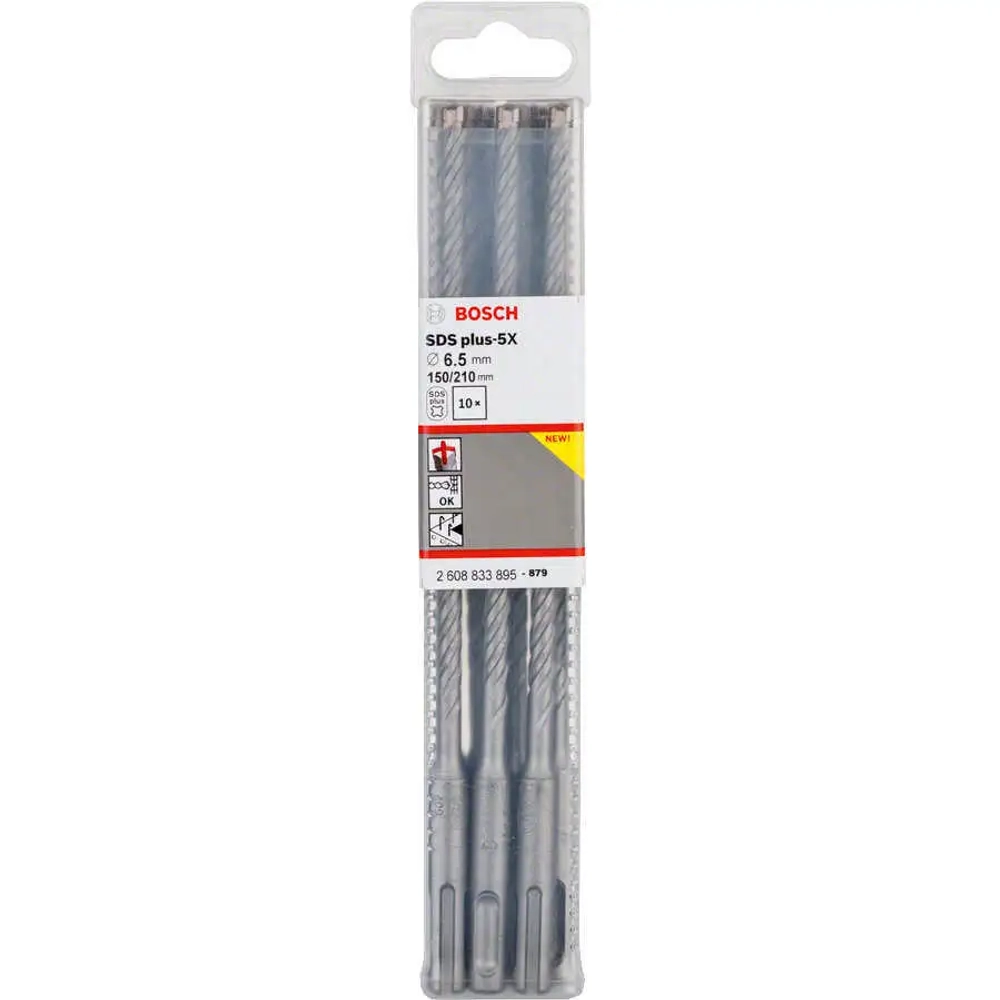Бур по бетону SDS plus-5X 6,5x150x210 мм, 10 шт. BOSCH 2608833895