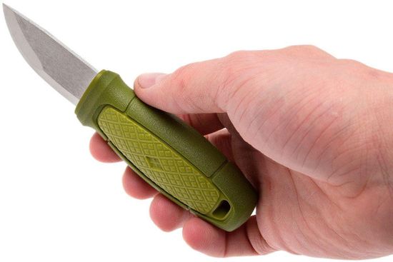 Нож Morakniv Eldris, нержавеющая сталь, цвет зеленый, с ножнами, 12651