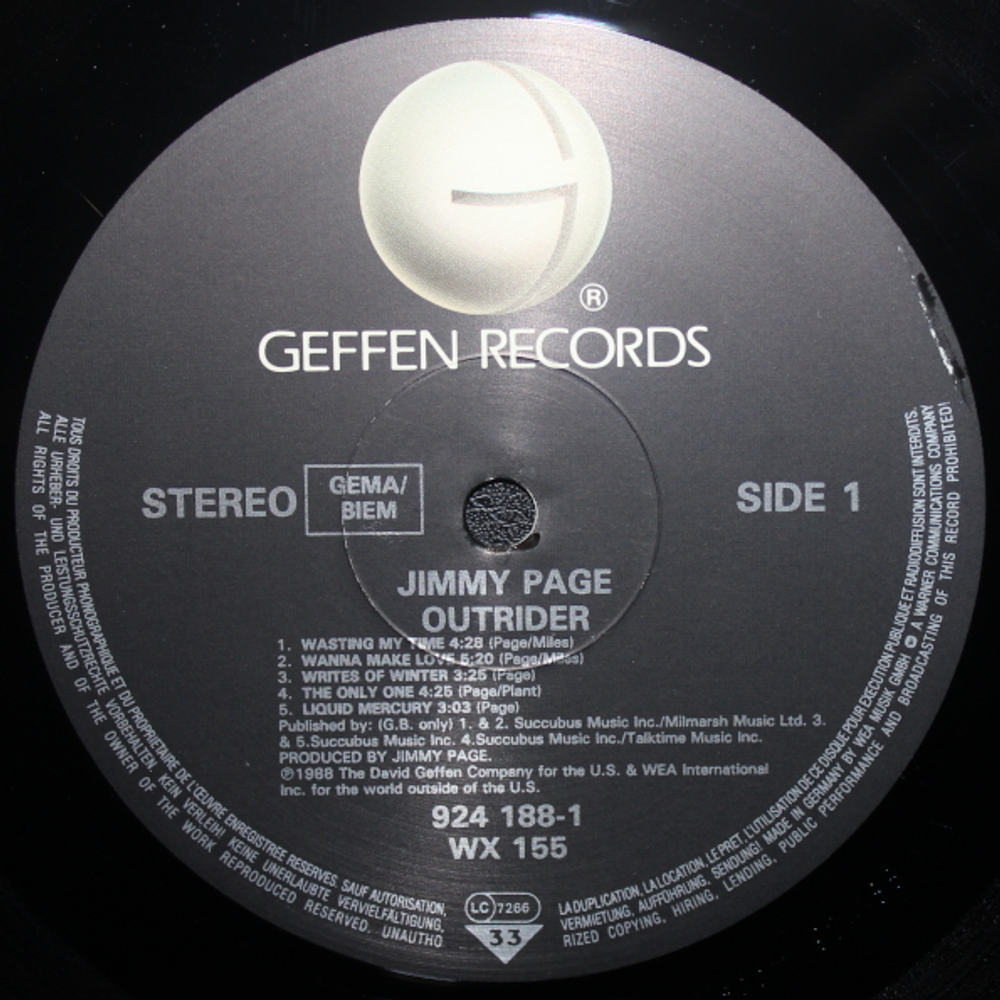 Jimmy Page / Outrider (LP)