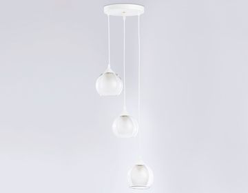 Подвесной светильник 3*Е27 TR3540/3 WH/CL/FR белый/прозрачный/белый матовый Traditional Ambrella