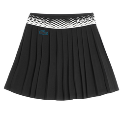 Теннисная юбка Lacoste Tennis Pleated Skirts with Built-in Shorts - черный