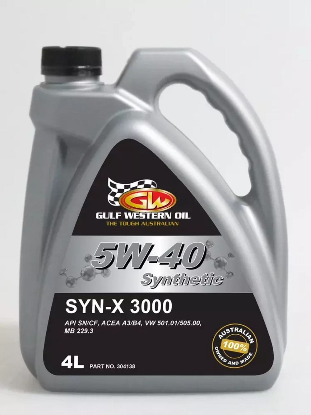 Масло моторное синтетическое  GULF 5W40 WESTERN SYN-X 3000 SN/CF 4л