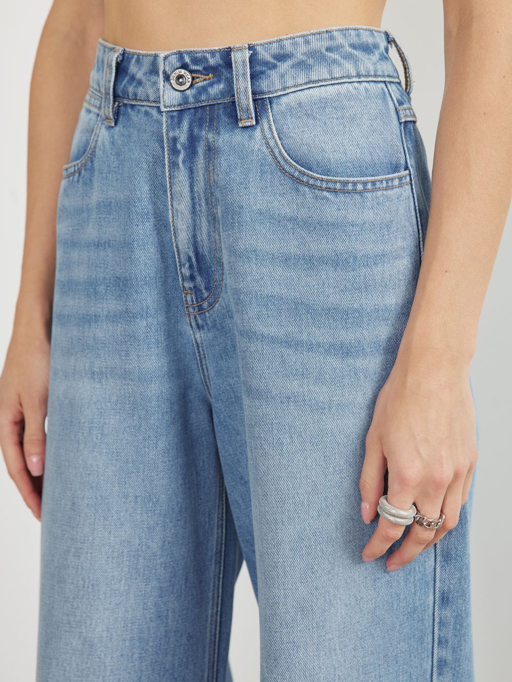 ДЖИНСЫ «PERFECT JEANS Wide» ГОЛУБОЙ