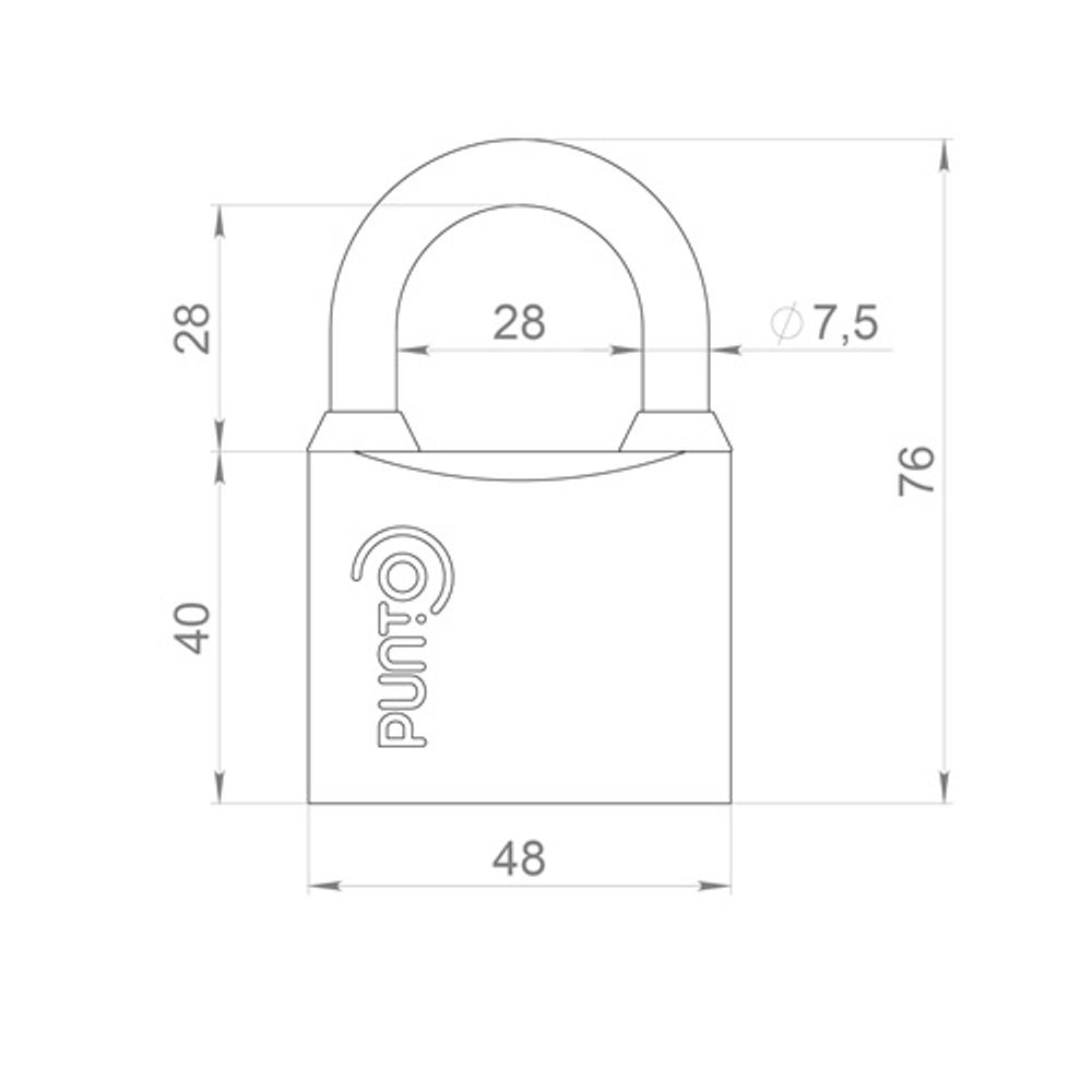 Замок навесной PUNTO PK-0150 3 кл. /59109/
