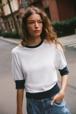 ФУТБОЛКА С ДЕКОРАТИВНЫМ КАНТОМ — ZARA
