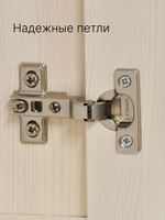 Витрина, 132х28х109, Лена, двухдверный, массив сосны, с 3 полками (верхняя часть буфета Лена), белый, Dipriz