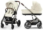 Коляска Cybex Balios S Lux TPE complete Cloud T Sepia Black Plus 3 в 1 Seashell Beige с дождевиками