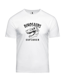 Футболка Dinosaurs explorer белая