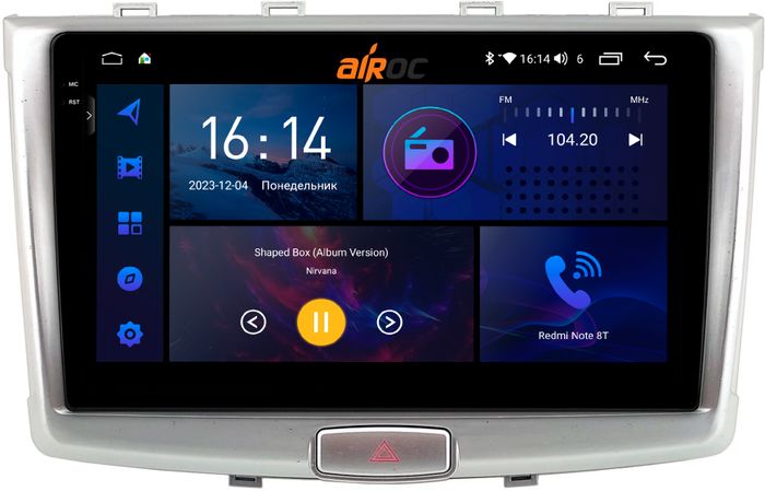 Магнитола для Haval H6 2014+ - AIROC 2K RI-1802 Android 12, Быстрая, QLed+2K, CarPlay, SIM-слот