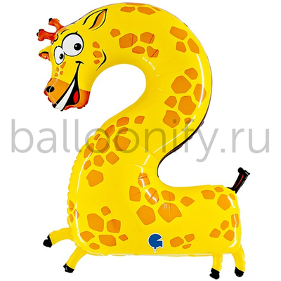 Шар ЦИФРА 2 ЖираШар 36" 91 см