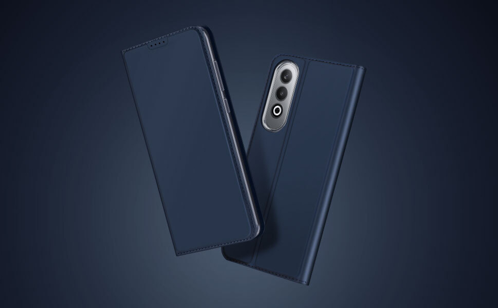 Чехол книжка из PU кожи синего цвета от Dux Ducis для смартфона OnePlus Nord CE4 и OPPO K12, K12 Plus, серия Skin Pro Series Case