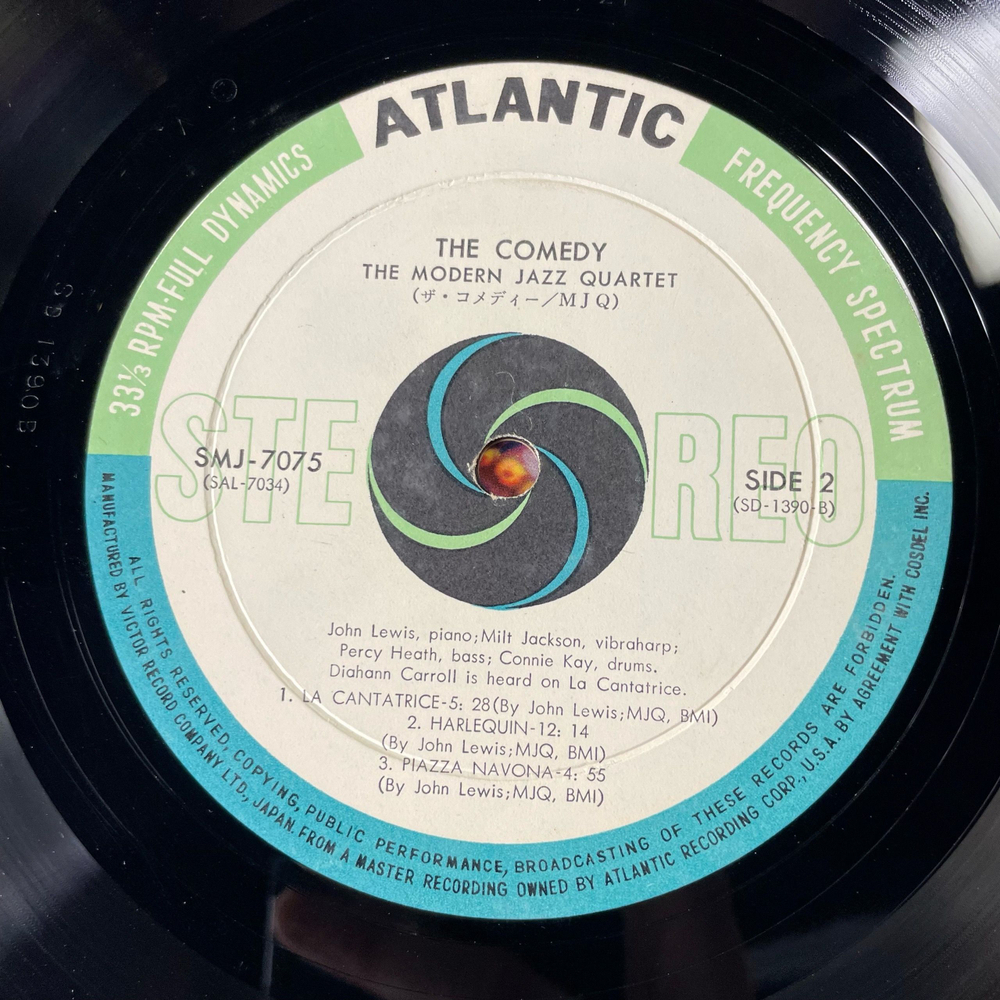 Винтажная виниловая пластинка LP The Modern Jazz Quartet The Comedy (Япония 1962) (Без Оби)