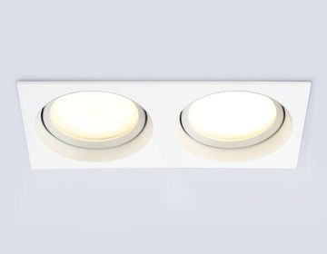 Встраиваемый поворотный точечный светильник 2*GX53 TN6659/2 WH белый TECHNO SPOT IP Protect Ambrella